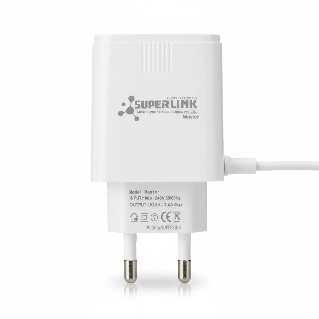 superlink master 3.4a fast mobile charger – high speed adapter with attached micro usb android cable superlink master 3.4a fast mobile charger – high speed adapter with attached micro usb android cable