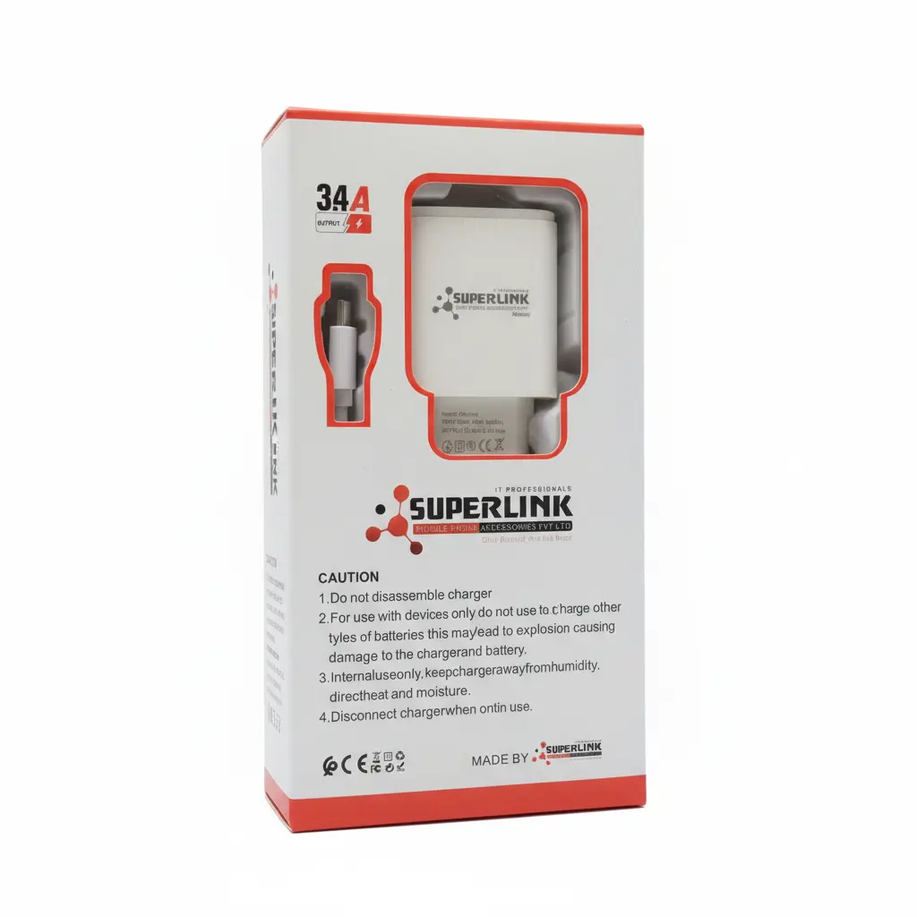 superlink master 3.4a fast mobile charger – high speed adapter with attached micro usb android cable superlink master 3.4a fast mobile charger – high speed adapter with attached micro usb android cable