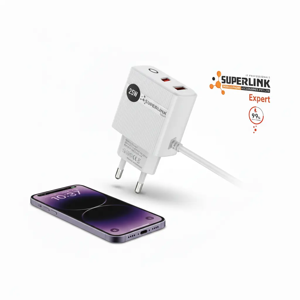 superlink expert 25w fast charger – dual charging with attached type c & micro usb android cables superlink expert 25w fast charger – dual charging with attached type c & micro usb android cables