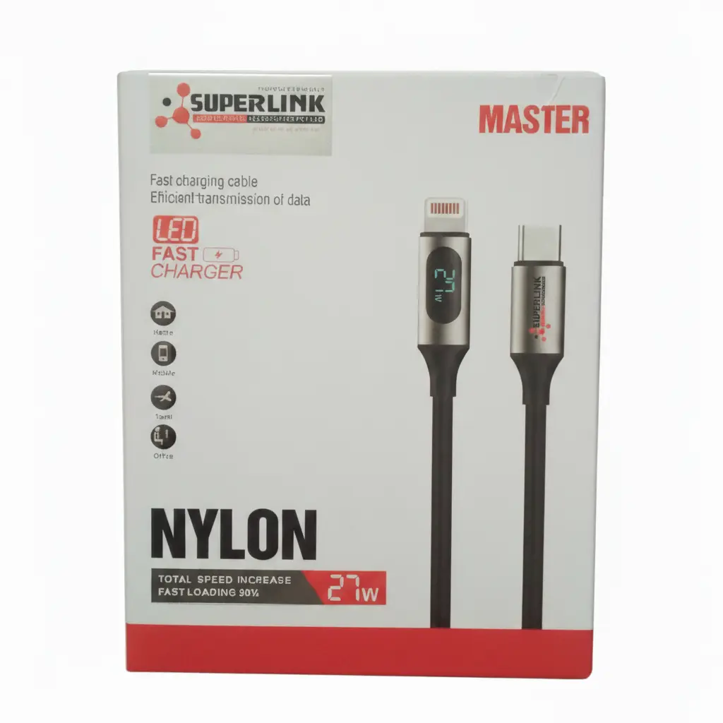 superlink nylon data cable type c to i with led superlink nylon data cable type c to i with led