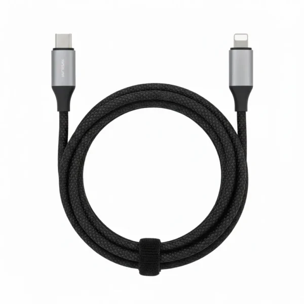 Home superlink nylon data cable type c to i with led