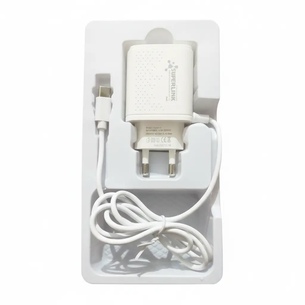 superlink ace 15w fast mobile charger – high speed adapter with attached type c cable & digital display superlink ace 15w fast mobile charger – high speed adapter with attached type c cable & digital display